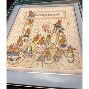 Cara Marks Bunny-Theme C.R. Gibson Scrapbook 12"x12" Blue Cover Adorable Rabbits